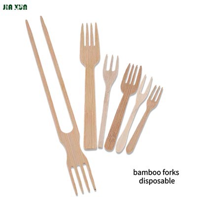 Bambu Çatallar Tek Kullanımlık
